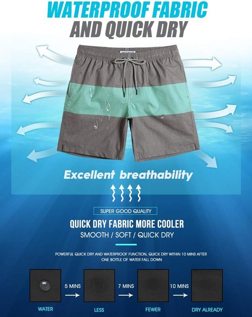 Maamgic Men's 7" Stretch Swim Trunks - Quick-Dry Mesh Lining Bathing Suits for Ultimate Comfort