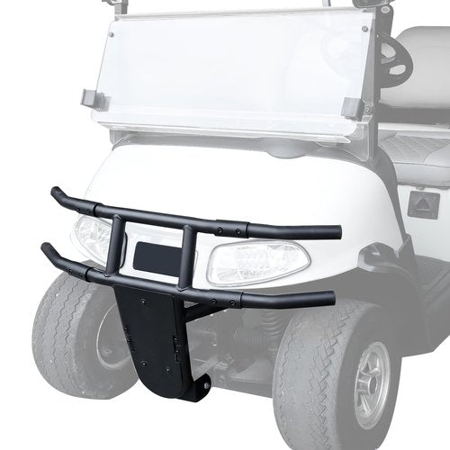 Front Brush Guard Compatible with EZGO RXV 2008-2015, Heavy Duty Combined Steel Front Bumper Guard with Black Powder Coated Finish for E-Z-GO Golf Cart Accessories