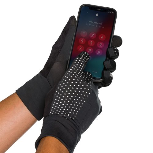 Nathan, HyperNight Reflective Glove, Black/Geo Print, X-Small