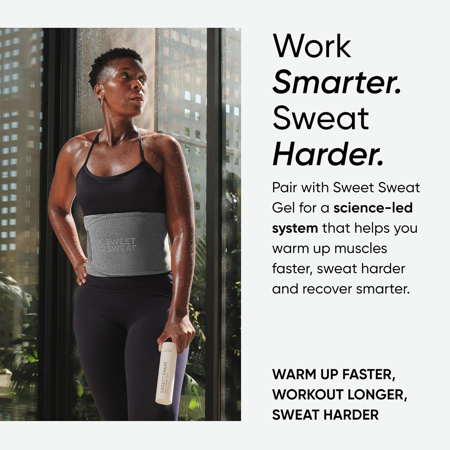 Sports Research Sweet Sweat Waist Trimmer - Premium Sweat Enhancing Fitness Band for Effective Workouts