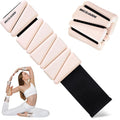BECOJADDE Ankle Weights for Women Wrist Weights Set of 2 (2 lb Each) Adjustable Arm Leg Weight for Womens Men Suitable for Walking Swimming Running Pilates Yoga Gym, Cream Beige