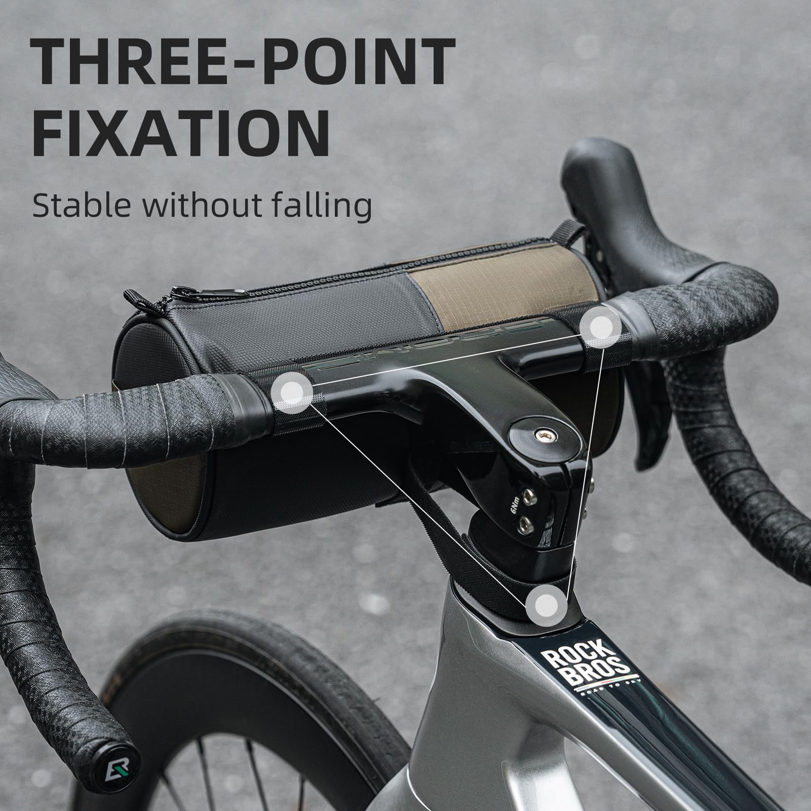 ROCKBROS Bike Handlebar Bag Bicycle Front Bag Storage Bag with Shoulder Strap for Road Mountain Gravel Bike