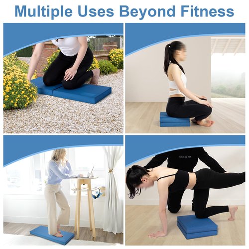 StrongTek Professional Foam Exercise Balance Pad - 15.8" x 13" x 2", High-Density TPE Foam Knee Pad, Non-Slip & Water-Resistant, for Balance Training, Physical Therapy, Yoga, and More, Pack of 2