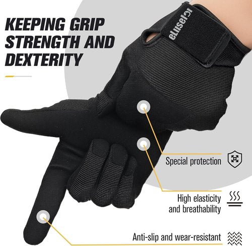 Natural Tactile Shooting Gloves - Seamless Wrap-Fingers Design & 360° Touchscreen Freedom | Tactical Law Enforcement Gear for Men