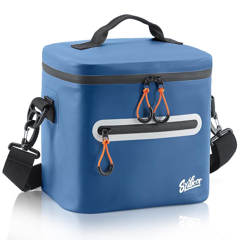 Blue Small 7-Can Soft Cooler Bag - Insulated Waterproof Lunch Box