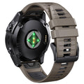 NotoCity Fenix 7X Pro/6X Pro Band for Fenix 6X Strap Fenix 7X Band 26mm Width Fenix 5X Plus Wristband for Descent Mk2i/tactix Delta/tactix 7 Pro/tactix 7 AMOLED Soft Silicone Watch(Brown Dark-Gray)