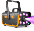 HAKUTA 500W Fog Machine - Light Rain & Splash Proof with 2300 CFM Output, 8 LED Lights & 2 Remotes