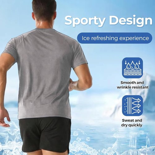 HYCOPROT Men's Quick-Dry Workout T-Shirts - Moisture-Wicking Short Sleeve Athletic Tee for Gym & Running