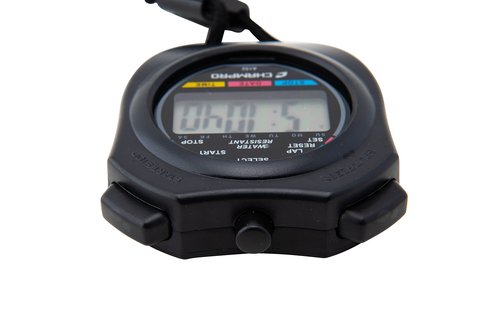 CHAMPRO Water Resistant Stop Watch, Black (A152)