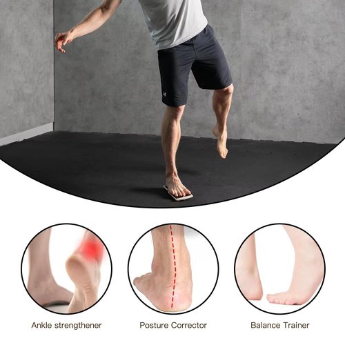 Ankle Balance Board, Ankle Board: Used For Ankle Sprain Recovery,Foot Balance Stability Training and Plantar Fasciitis Relief (Wood Grain Color)