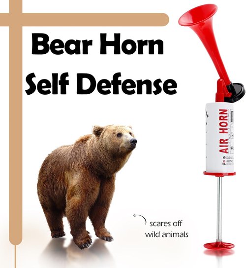 FARBIN Portable Air Horn - Loud Handheld Signal Horn for Safety | Reusable Aluminum & ABS Design