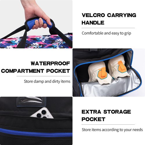Golf Travel Bags for Airlines with Wheels, Shoes Compartment and Lockable Zipper, Soft-Sided Golf Club Travel Cover to Protect Culbs, Wear-Resistant Waterproof 900D Polyester Oxford