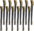 Skiennix 12 Pack Double-Ended Gun Cleaning Brushes Set - Brass & Nylon Handles for All Purpose Cleaning