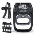 FitBeast Grip Strength Trainer Kit, Digital Grip Strength Tester with Adjustable Hand Gripper Strengthener & Finger Exerciser, Track Progress for Fitness, Rehab & Strength Building (Advanced 3-in-1 Kit)