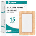 Silicone Foam Dressing 4x6 Bed Sore Bandages, Waterproof Wound Patches