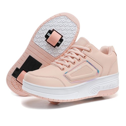 HOVERKICKES Kids Roller Skate Shoes with Detachable Wheels Roller Sneakers for Boys Girls Deformation Wheeled Shoes ﻿