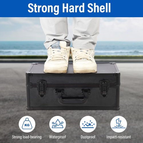 EcoVibe Graded Card Case - Aluminum Alloy Trading Card Storage Box with Carry Handle | Fits PSA, TCG, CSG, BGS, SGC Slabs