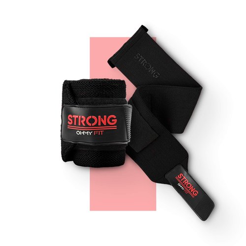 STRONG Wrist Wraps - Weightlifting Wrist Protection, Ideal for Gym Training, CrossFit - Enhanced Grip, Weight Gloves for Men's Workout & Women's Fitness, Strong Wrist Compression for Rep Max - Black