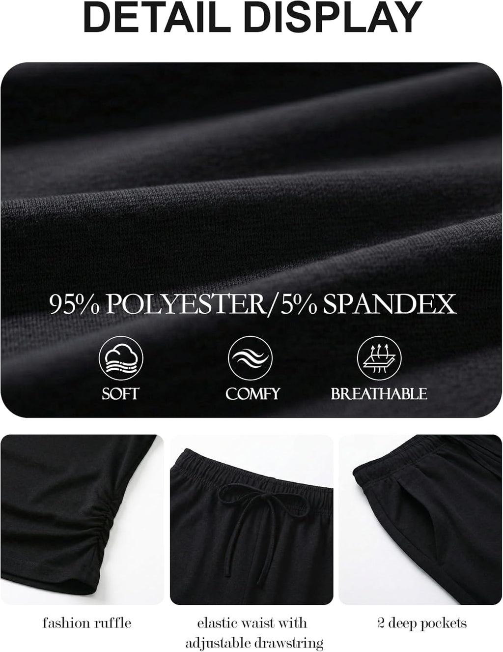 Skiennix 2-Piece Lounge Set for Women - Trendy Slim Short Sleeve Top & Wide Leg Pants - Summer Outfit