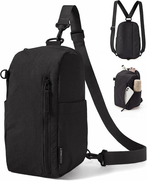 BAGSMART Small Sling Bag - Versatile Crossbody Mini Backpack Purse for Daily Travel | 9L Capacity, 6 Pockets