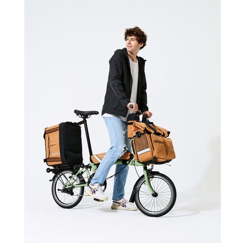 Vincita Voyage B.D.R. 3-in-1 Rear Rack Bag – 37L Backpack, Duffle & Pannier Combo – KLICKfix UniKlip 2.0 Quick Release – Water-Resistant Touring Gear for Folding Bikes. (Grey)