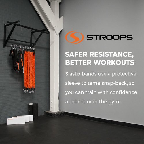 STROOPS Slastix Toner Resistance Band (Black, Very Light Resistance - 10 lbs.)