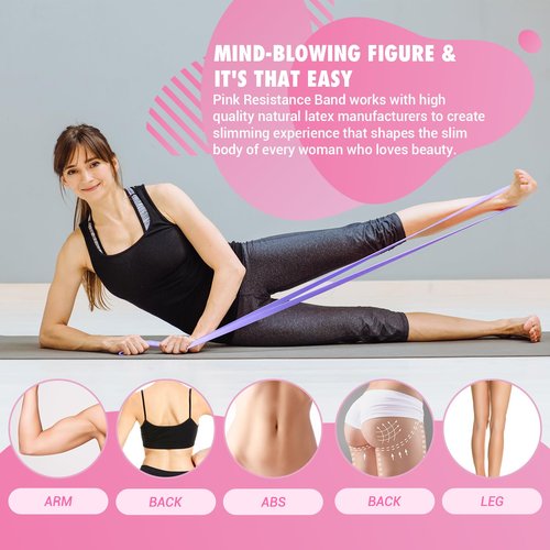 Pull Up Resistance Bands for Women, Thicken Dark Purple Pull Up Assistance Exercise Bands with Training Poster, Resistance Bands for Working Out, Stretching and Physical Therapy(Home Gym)