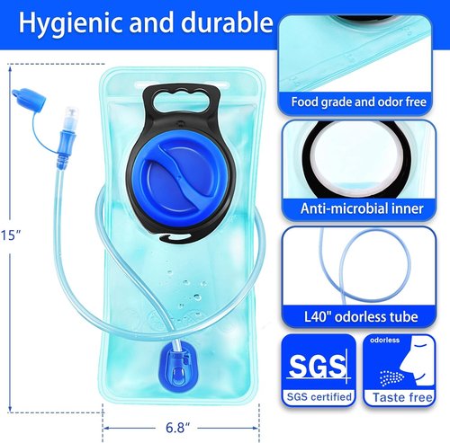Hydration Bladder - BPA-Free Leak Proof Water Reservoir | 1.5-3L Size for Hiking & Camping