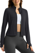 Soothfeel Women's Athletic Jacket - Lightweight UPF 50+ Sun Protection Crop Zip-Up | Ideal for Hiking & Workouts
