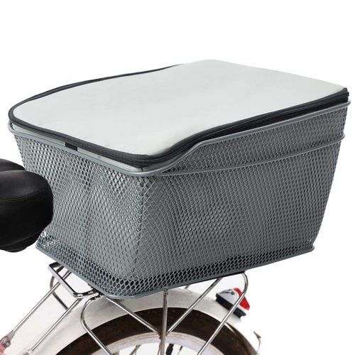 Lixada Rear Bike Basket with Waterproof Fabric Case, Metal Wire Bike Cargo Basket Fits Most Adult Bikes, Large Bicycle Basket Rear Rack Bike Basket for Pet, Shopping, Grocery, Commuting, Picnic