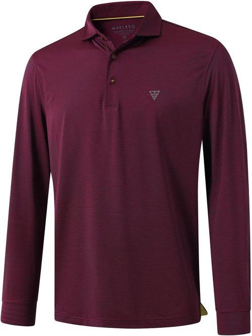 M MAELREG Men's Polo Shirts - Short & Long Sleeve Dry Fit Performance | Moisture-Wicking Sport Golf Shirts