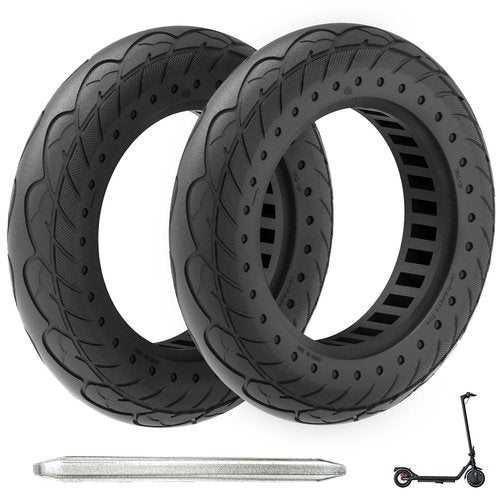 NAIXTYRE 10×2.125 Electric Scooter Replacement Tires,10 Inch Solid Rubber Tires,10x2.125 Solid Electric Scooter Tire for Hiboy S2 Pro Gotrax G4/ Xr /V2 Ninebot F25 /F65（2PCS）
