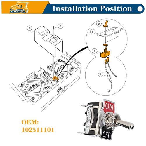 MIXOPOLY Golf Cart Electric Tow Run Switch Kit fit for Club Car Precedent 2004-up, Replace OEM#102511101
