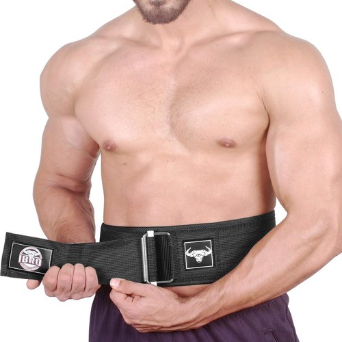 IBRO Quick Locking Premium Weight Lifting Belt - Back Support for Powerlifting, Cross Training & Gym Bodybuilding - 4 Inch Nylon Men and Women with Metal Buckle for Core Stability Black S
