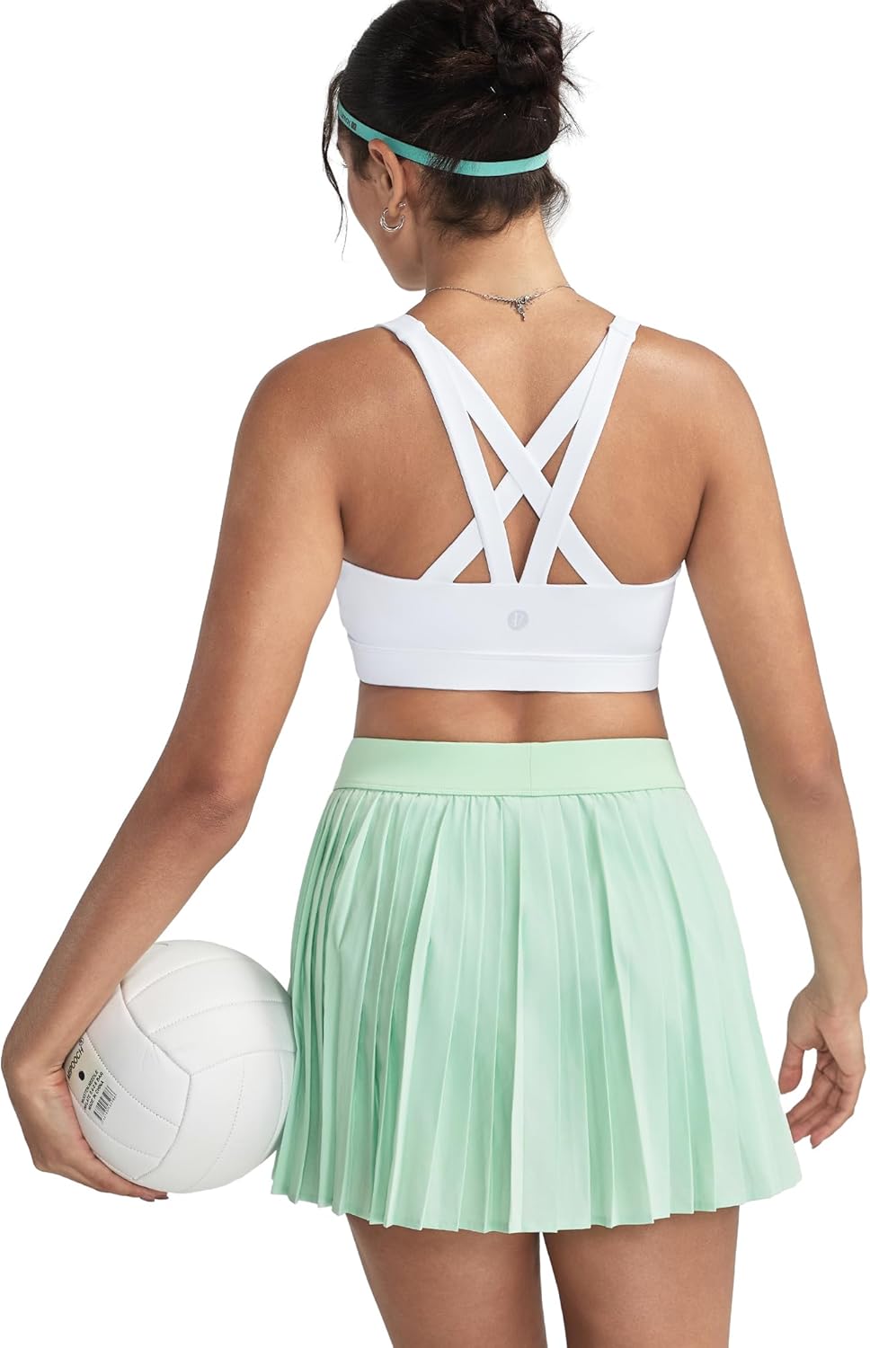 RUNNING GIRL Sports Bras for Women - Padded Criss-Cross Back Medium Support with Removable Cups