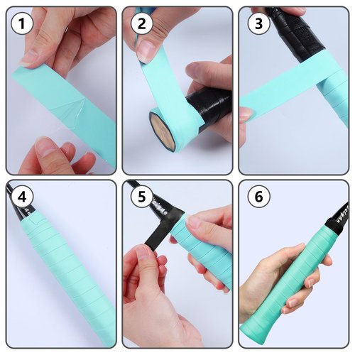 XIPEGPA 20 PCS Tennis Racket Grip Tape Badminton Racket Grip Tape for Tennis Badminton Squash Rackets