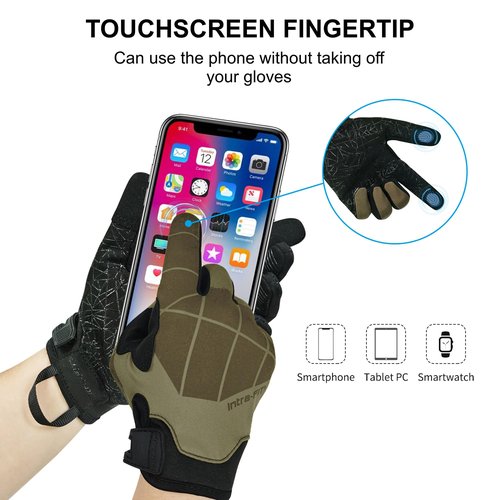 Intra-FIT Patrol Gloves, Law Enforcement, Anti-slip Shooting Glove with Touchscreen, Lightweight and High Dexterity(1 Pair)