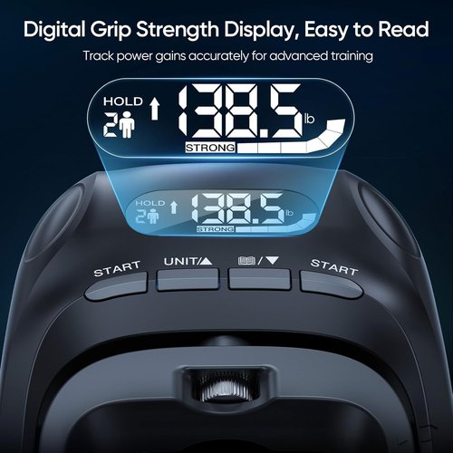 FitBeast Grip Strength Tester Set - Hand Strengthening Tools for Progress Tracking & Recovery (3-in-1 Kit)