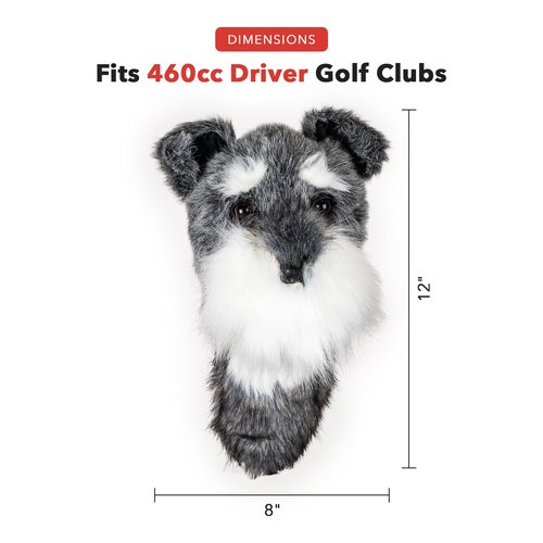 Daphne's Headcovers Schnauzer Driver Headcover | Premium Driver Headcovers | Funny Golf Club Covers | Stylish Protection for Your Clubs | Men's Golf Gear | Driver Headcover for Men and Women