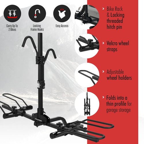 Hollywood Racks Trail Rider Hitch Mount Bike Rack - Fits 1-1/4'' & 2'' Hitches | Holds 2 Bikes
