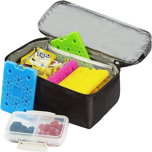 BLUE ELE Reusable Ice Packs - Slim & Lightweight Freezer Packs for Lunch Boxes | 4 Pack, Multi-Colored