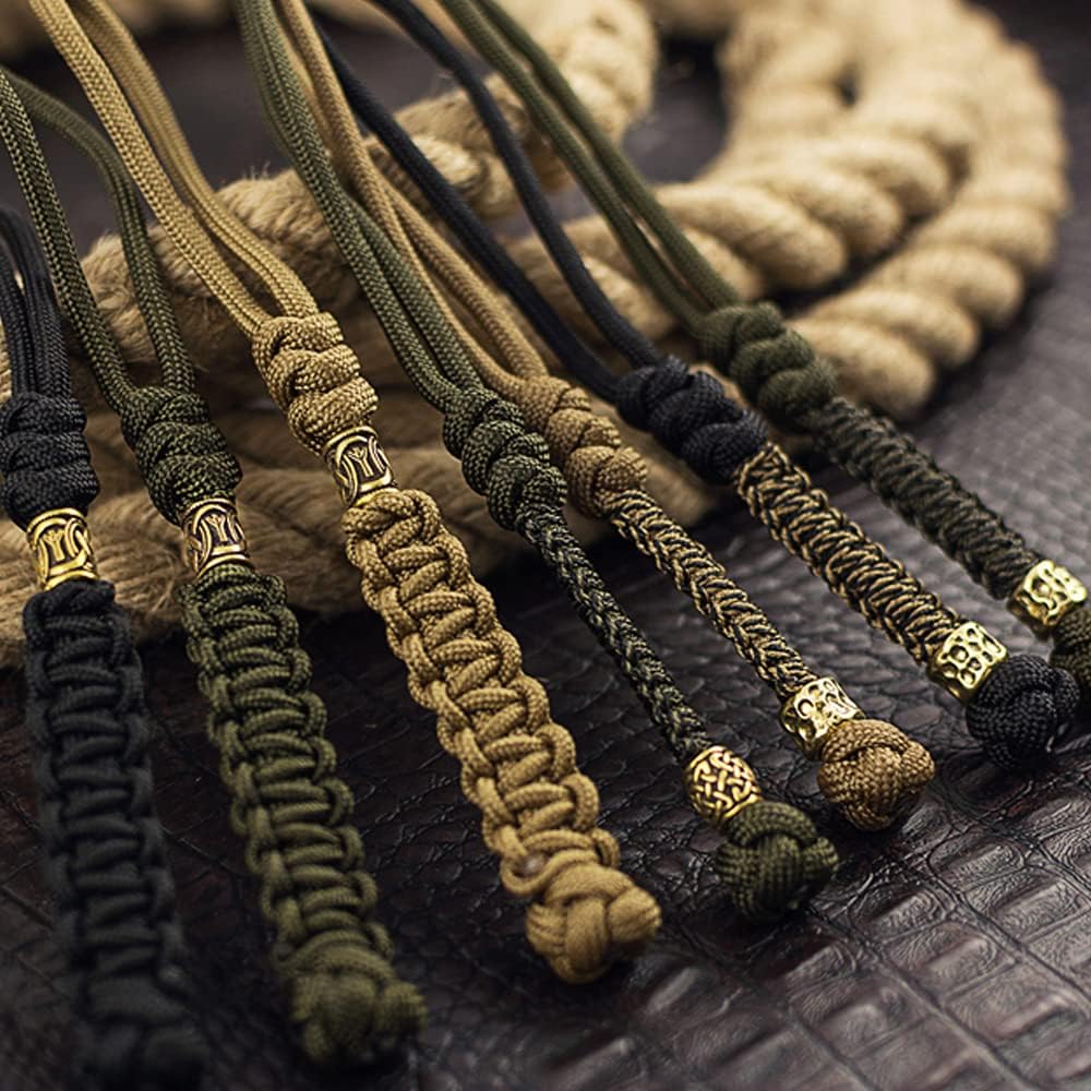 TECEUM Paracord Beads - Handmade Golden Charm for Jewelry Making | Antique Brass Metal 6871