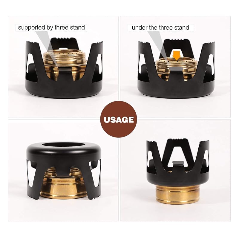 Redcamp Mini Alcohol Stove for Backpacking - Silver