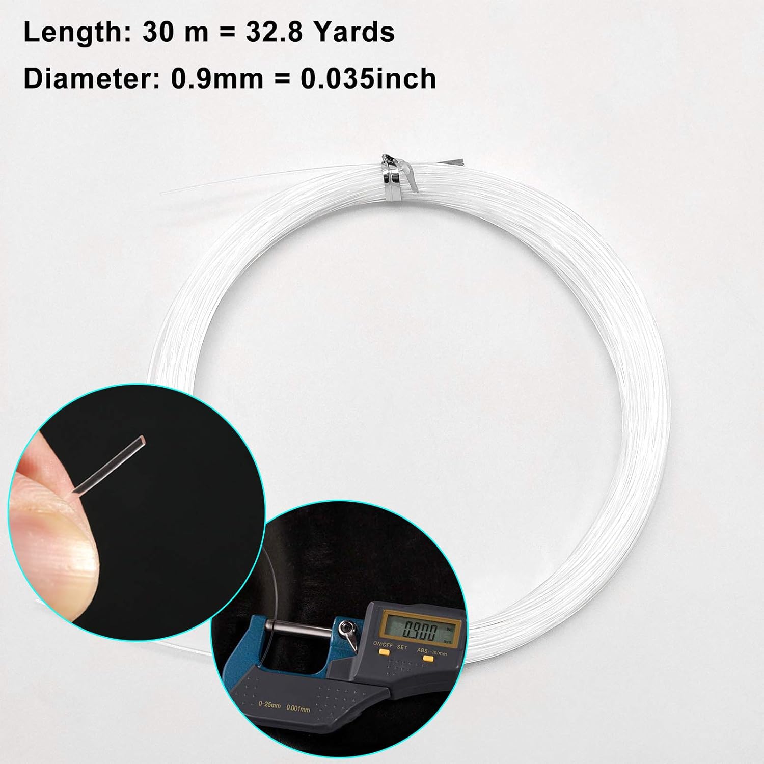 Skiennix Invisible Hanging Support - 60lbs Capacity | 98ft Clear Picture Wire with 40 Aluminum Crimping Sleeves