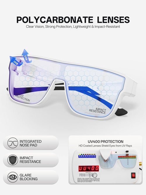 KAPVOE Photochromic Fit Over Glasses Sunglasses for Men Women Oversized Square Sunglasses UV400 Protection TR90 Frame Sports Goggles Cycling Golf Leisure