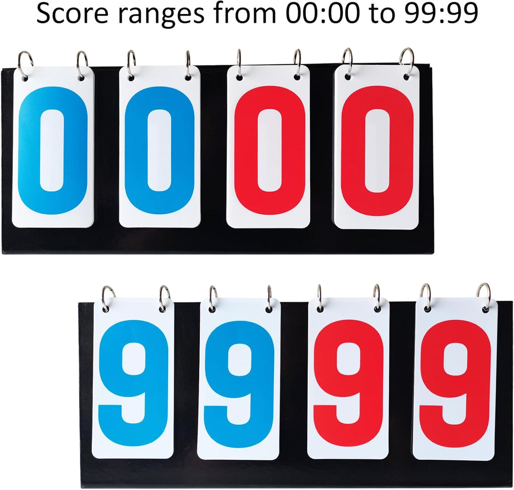 Skiennix Portable Score Keeper - 4-Digit Flipper Counter for Football, Basketball, Tennis