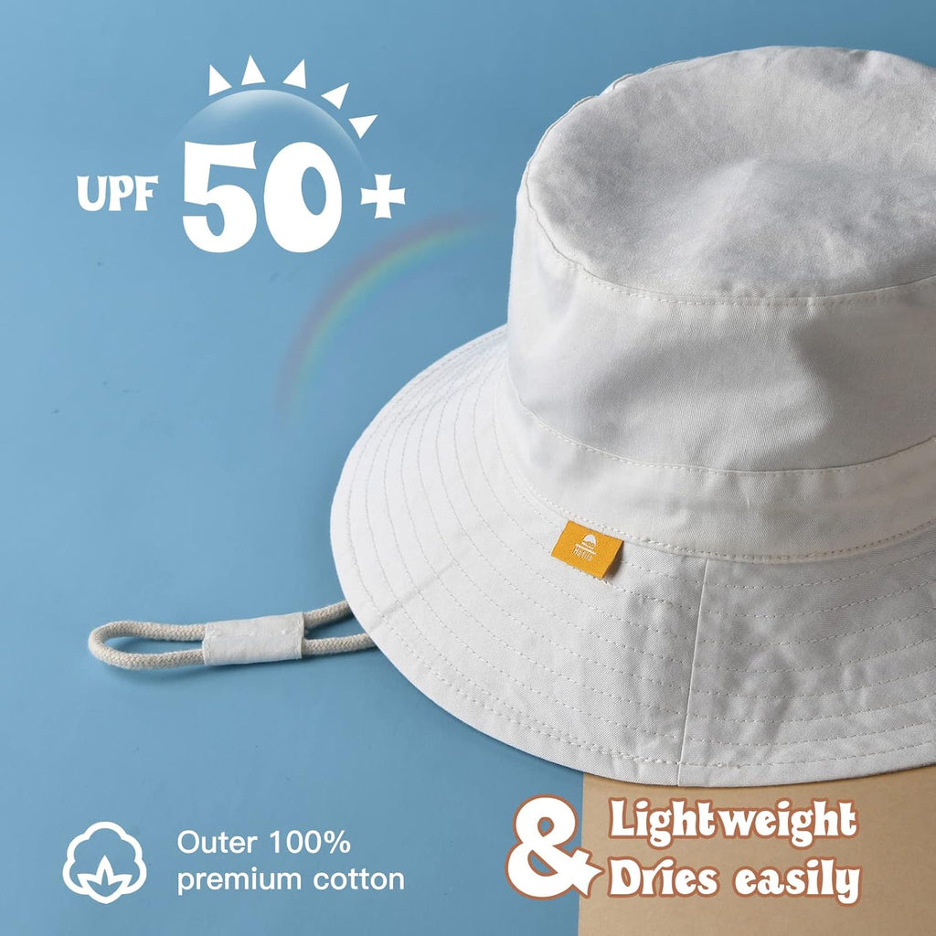 Skiennix Baby Sun Hat - Toddler Summer Bucket Hat for Boys & Girls | UV Protection, Cotton, Lightweight