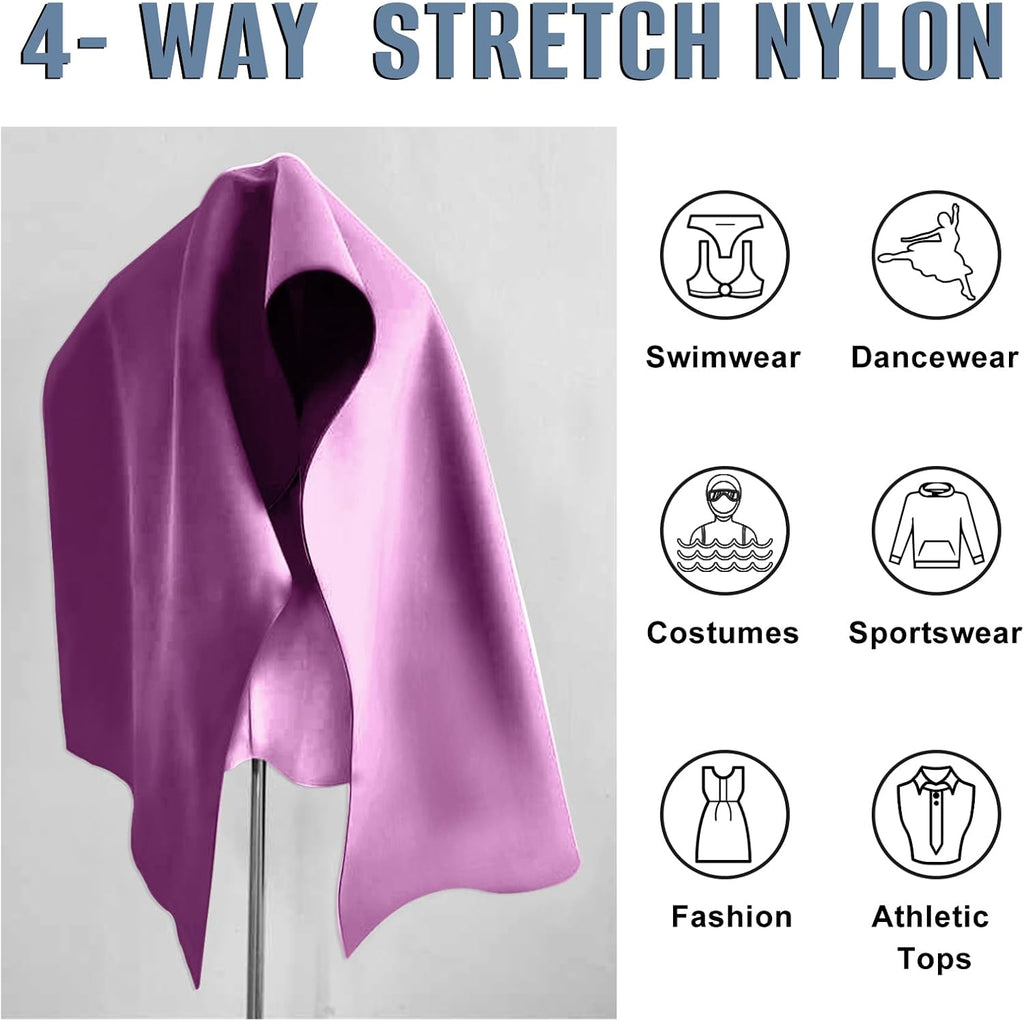 Skiennix Scuba Knit Fabric - Versatile Neoprene Polyester Spandex for Skirts & Jackets | 63'' Wide (Violet)