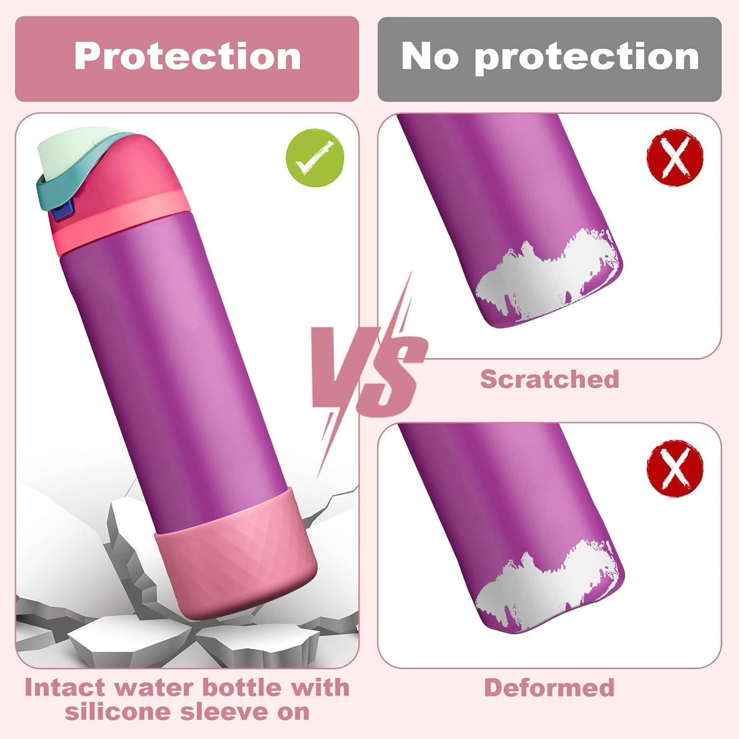 Owala Silicone Boot - Anti-Slip Protective Sleeve for 24 oz, 32 oz, 40 oz Water Bottles