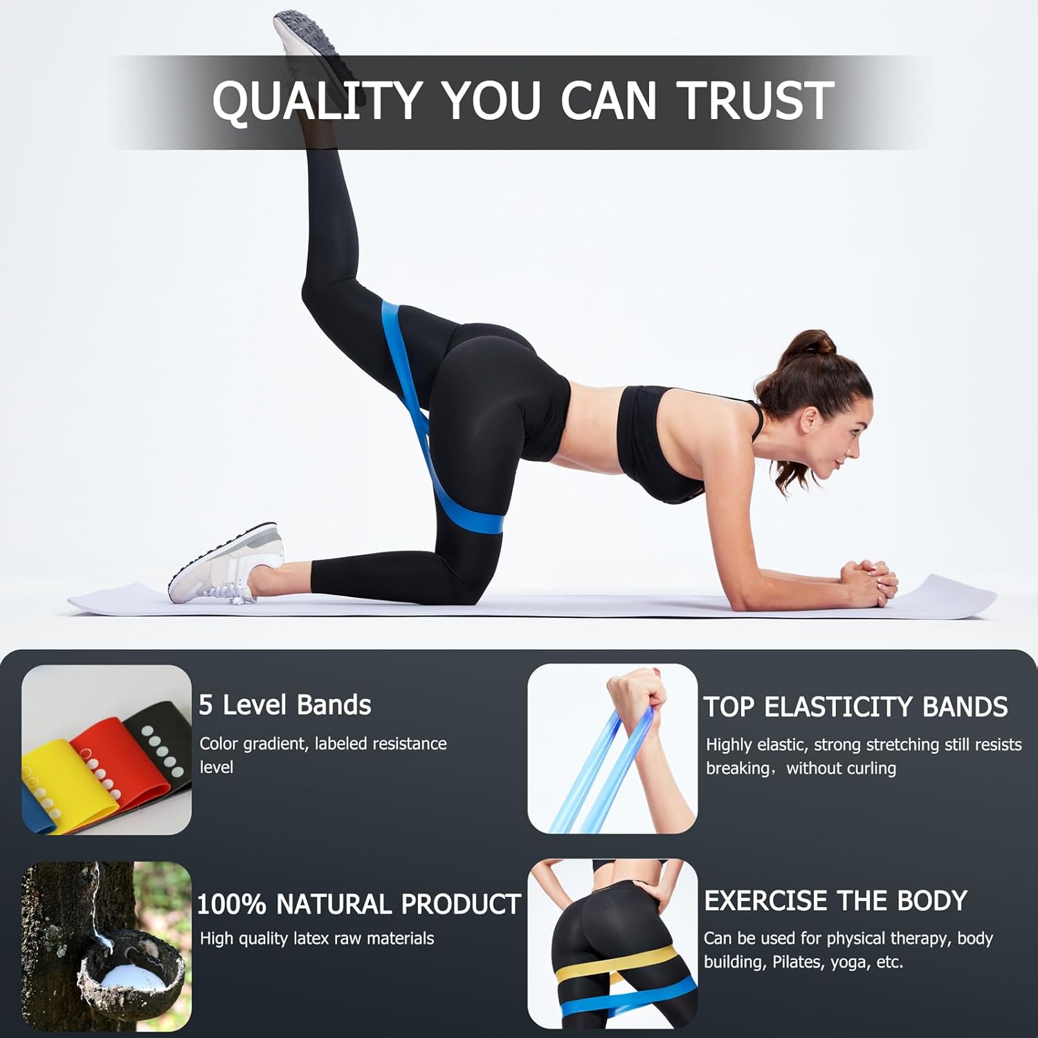 Skiennix Professional Resistance Bands - 10-Piece Set for Effective Workouts | Durable & Versatile
